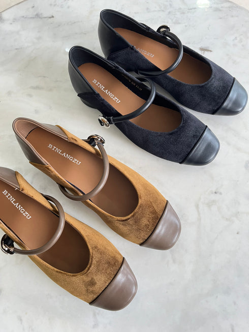 Women Casual Low Heel Marty Jane Shoes